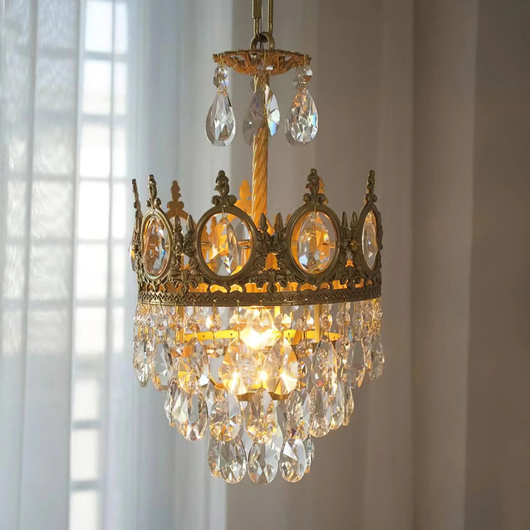 Retro Tiered Circular Crystal Chandelier