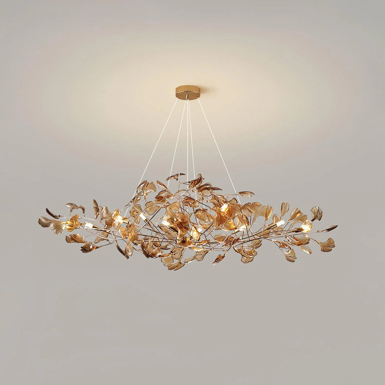 Stilfuldt bladdesign akryllysekrone