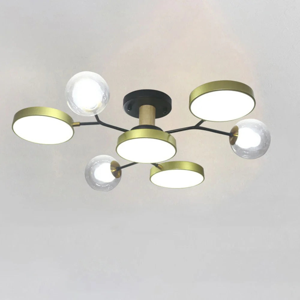 Plafoniera moderna da soggiorno con lampadine multiple