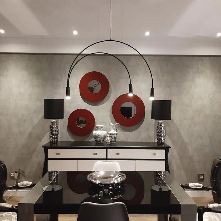 Minimalist Arc Iron Pendant Light