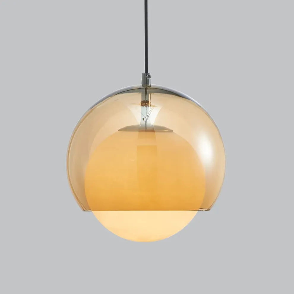 Retro rund glaspendel
