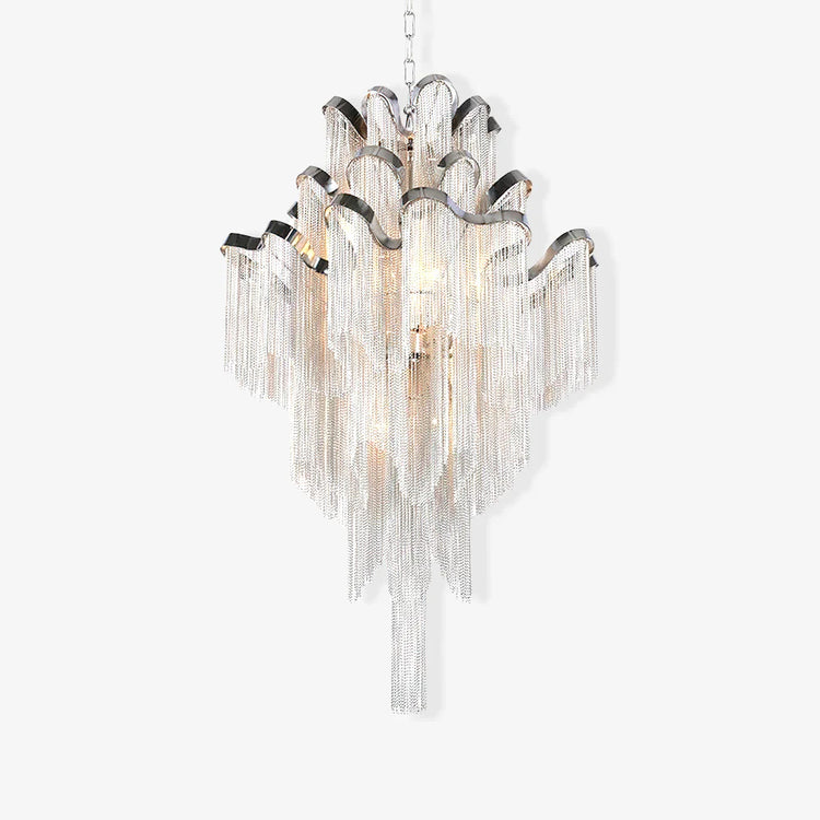 Classic Waterfall Aluminum Chain Chandelier