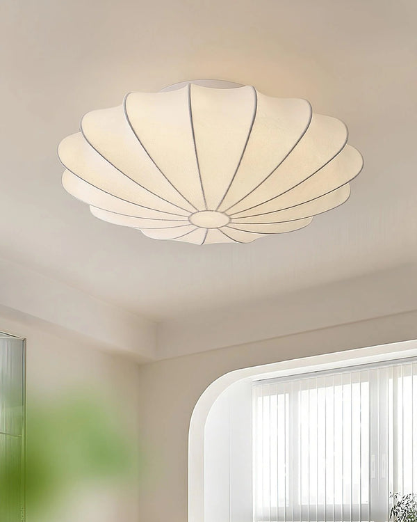 Modern Shell-Shaped Silk Ceiling Light