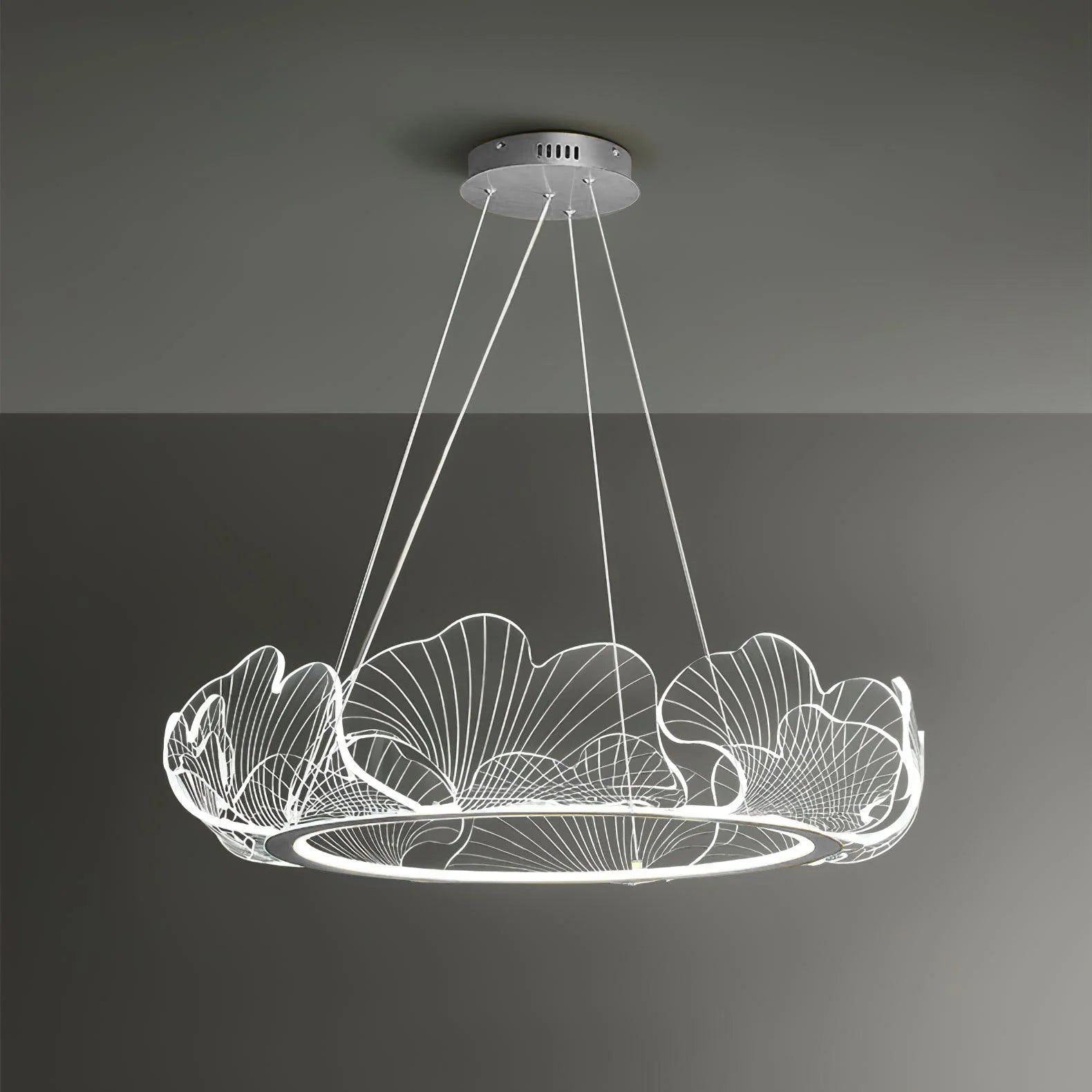 Lustre rond en acrylique océanique