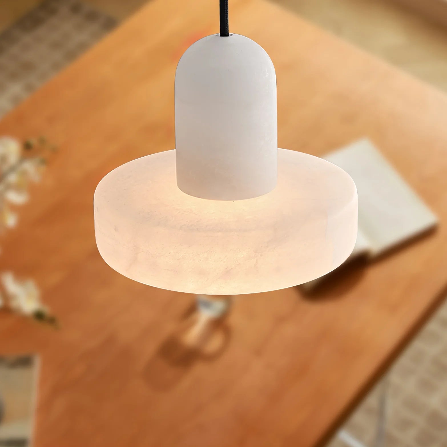 Lampe à suspension ronde moderne en marbre