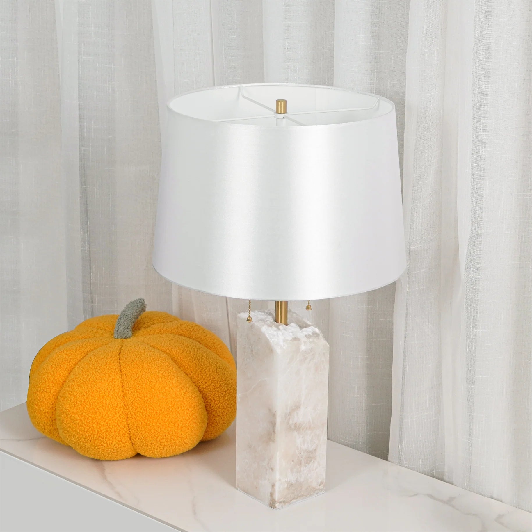 Modern Rectangular Alabaster Table Lamp