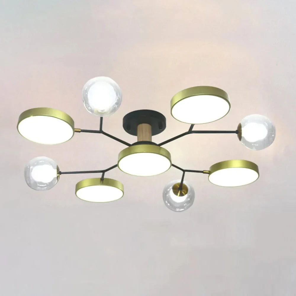 Plafoniera moderna da soggiorno con lampadine multiple