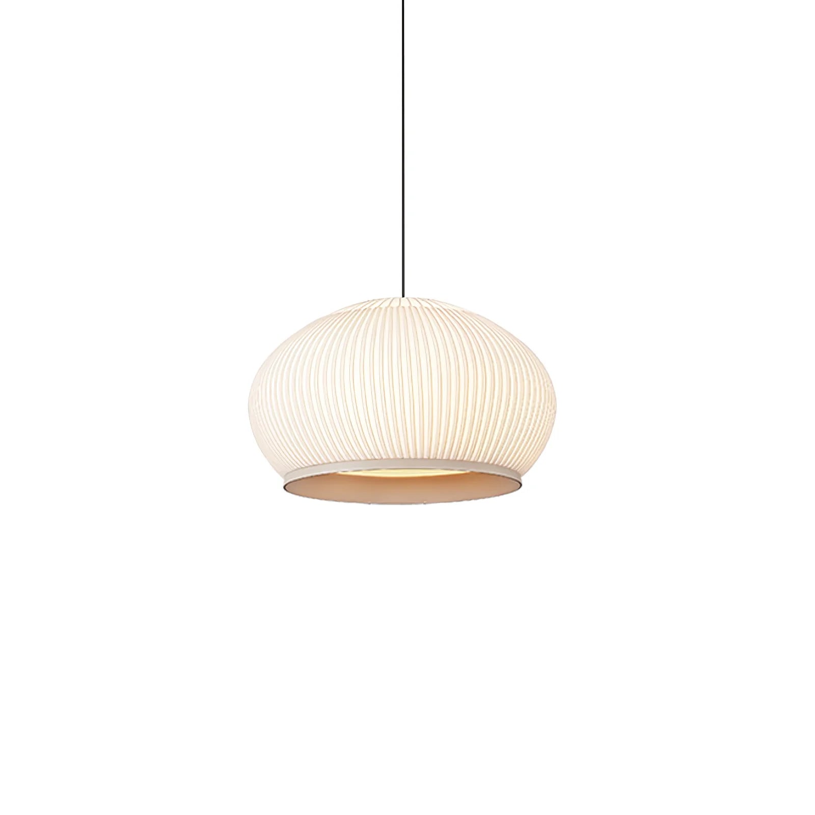 Lampe à suspension ronde rétro en tissu