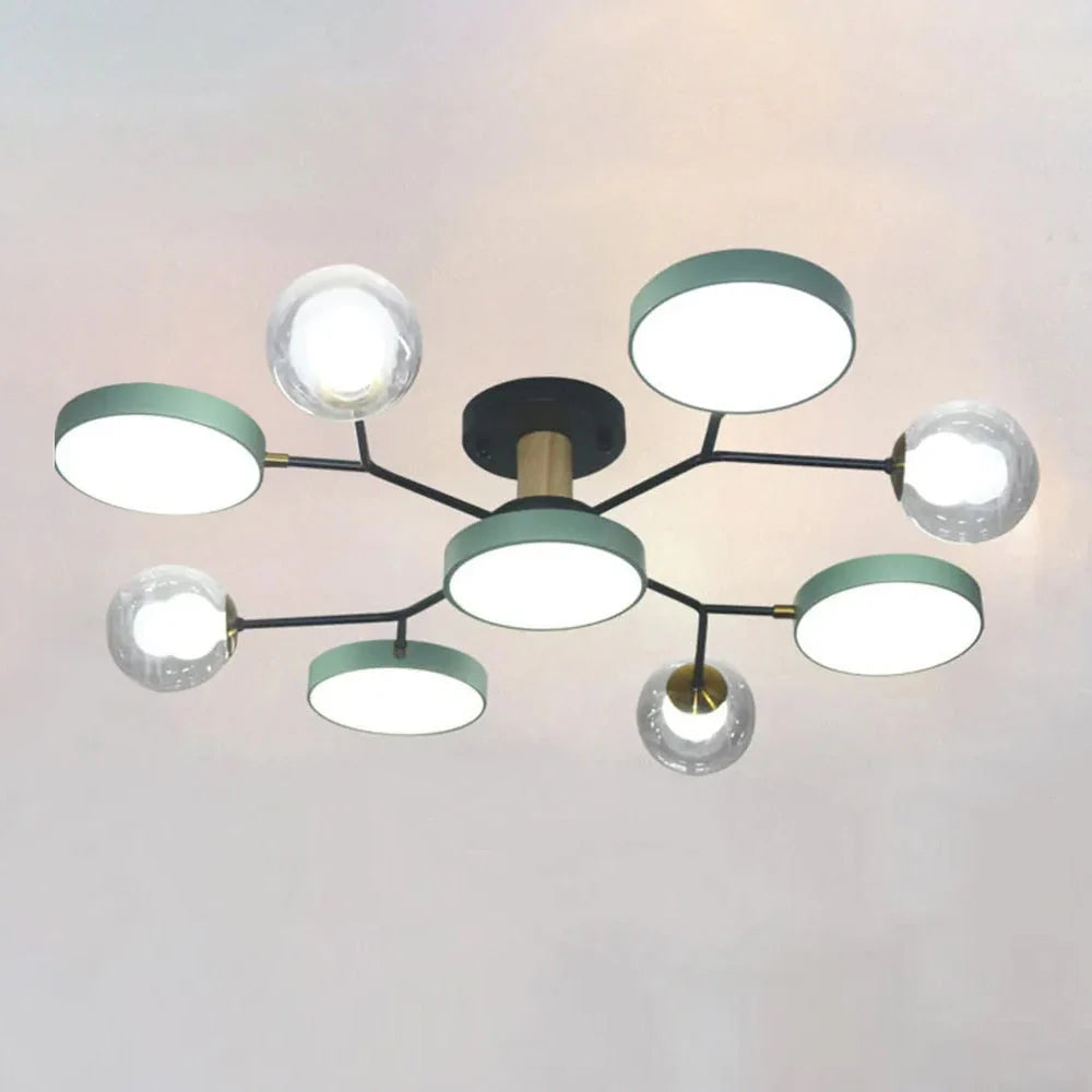 Plafoniera moderna da soggiorno con lampadine multiple
