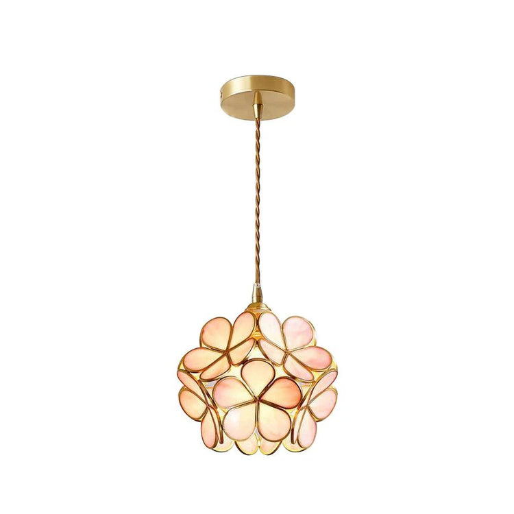 Chic Floral Glass Pendant Light