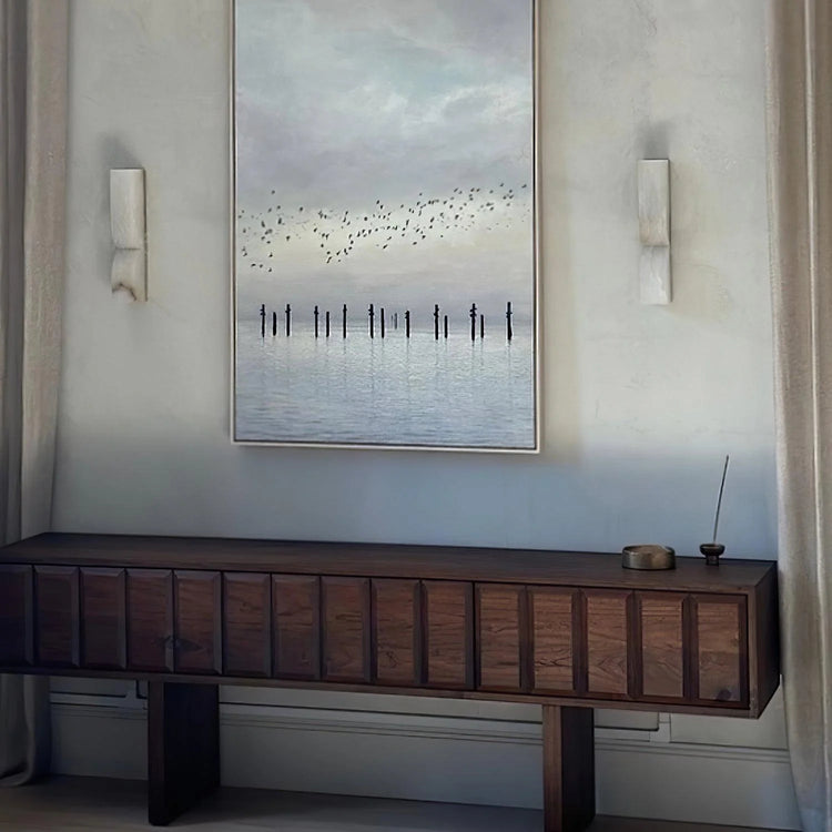 Klassisk Quadrilateral Marmor Væglampe