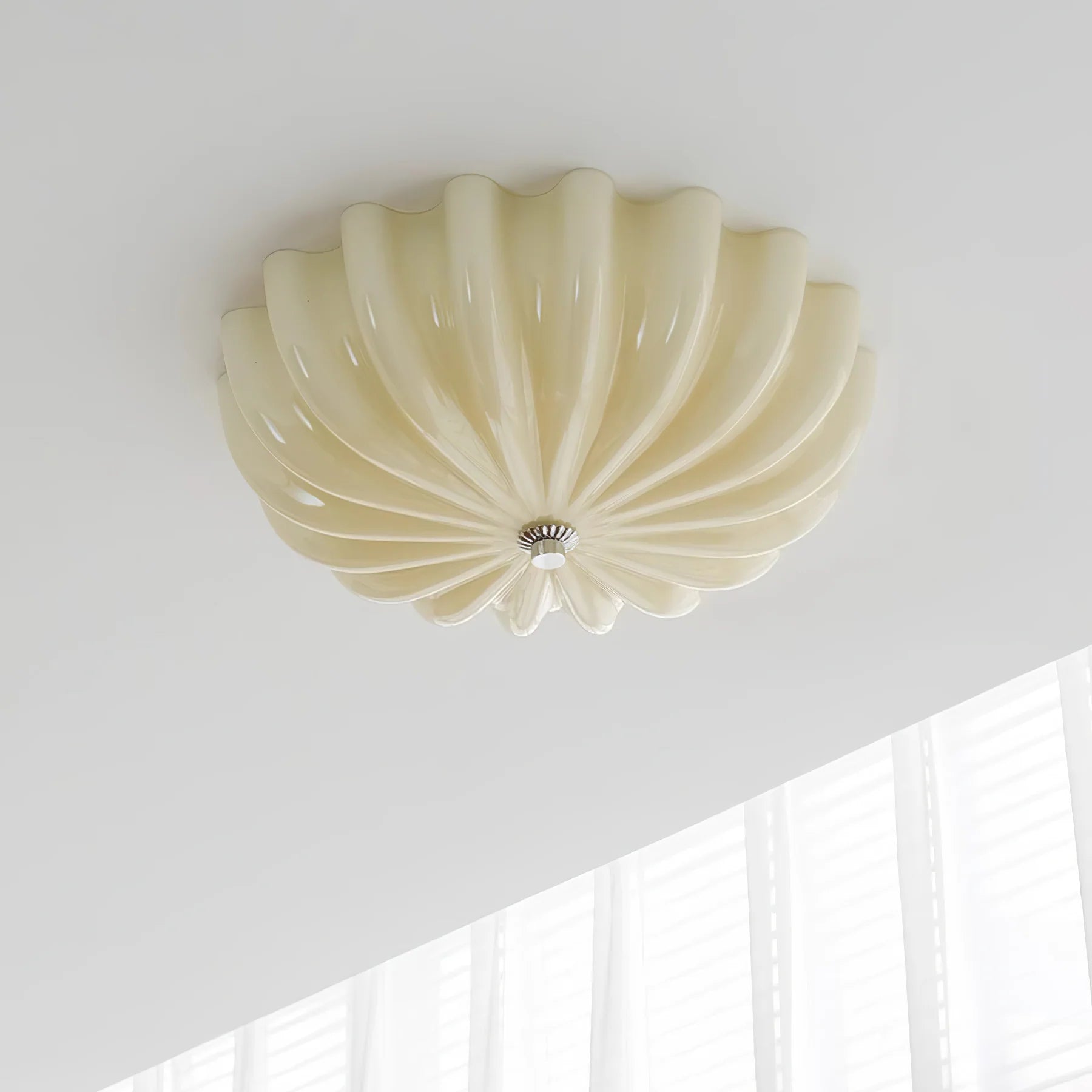 Modern Round Flower Glass Ceiling Light