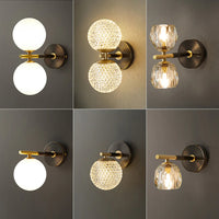 Elegant Copper Globe Wall Light