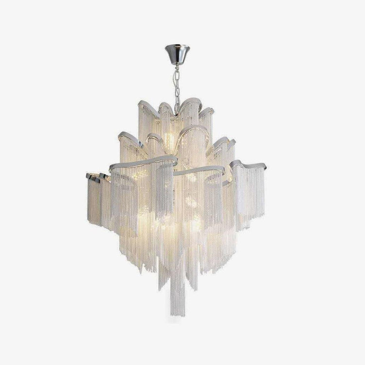 Classic Waterfall Aluminum Chain Chandelier