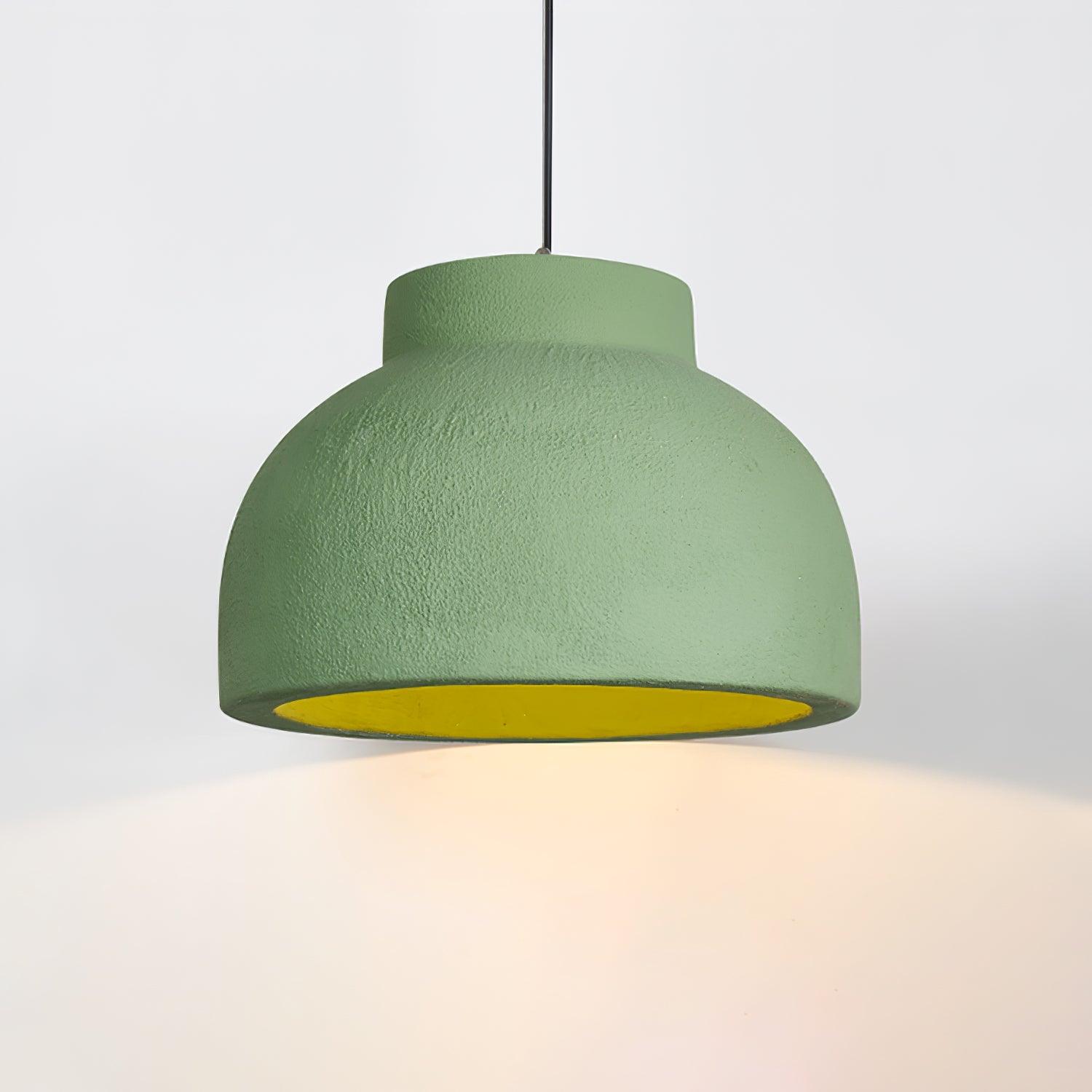 Lampe à suspension minimaliste en résine à dôme