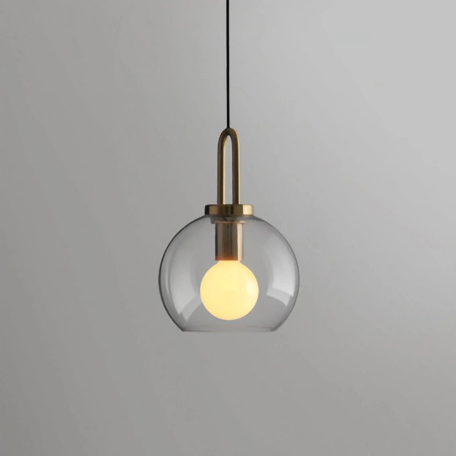 Lampe à Suspension Pendule Vintage en Verre