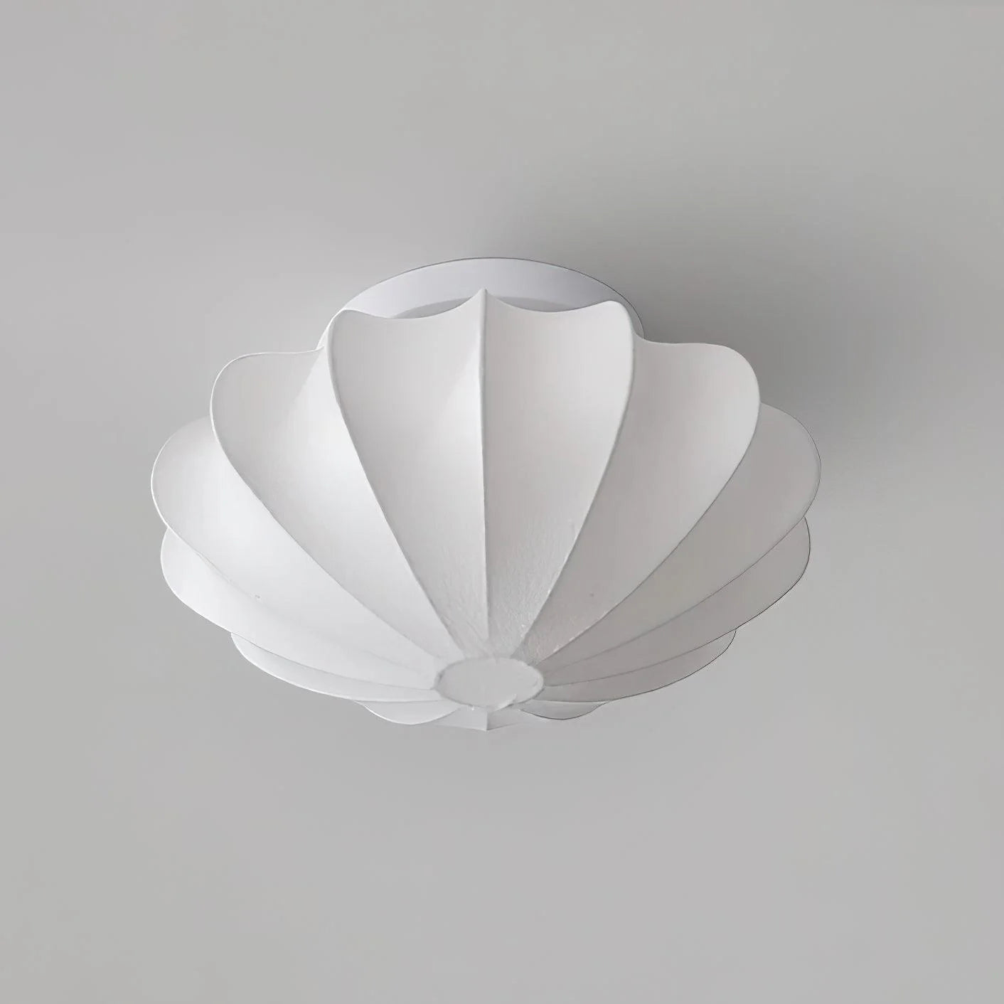 Plafonnier moderne en soie en forme de coquille