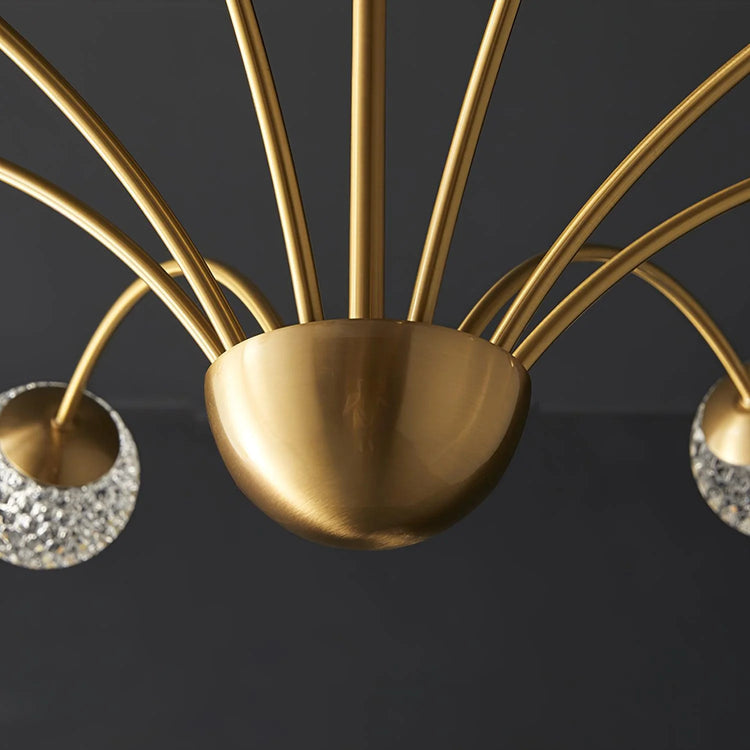 Moderne forgrenet mønster glaskugle lysekrone