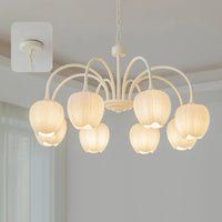 Lampadario di soggiorno minimalista moderno color crema