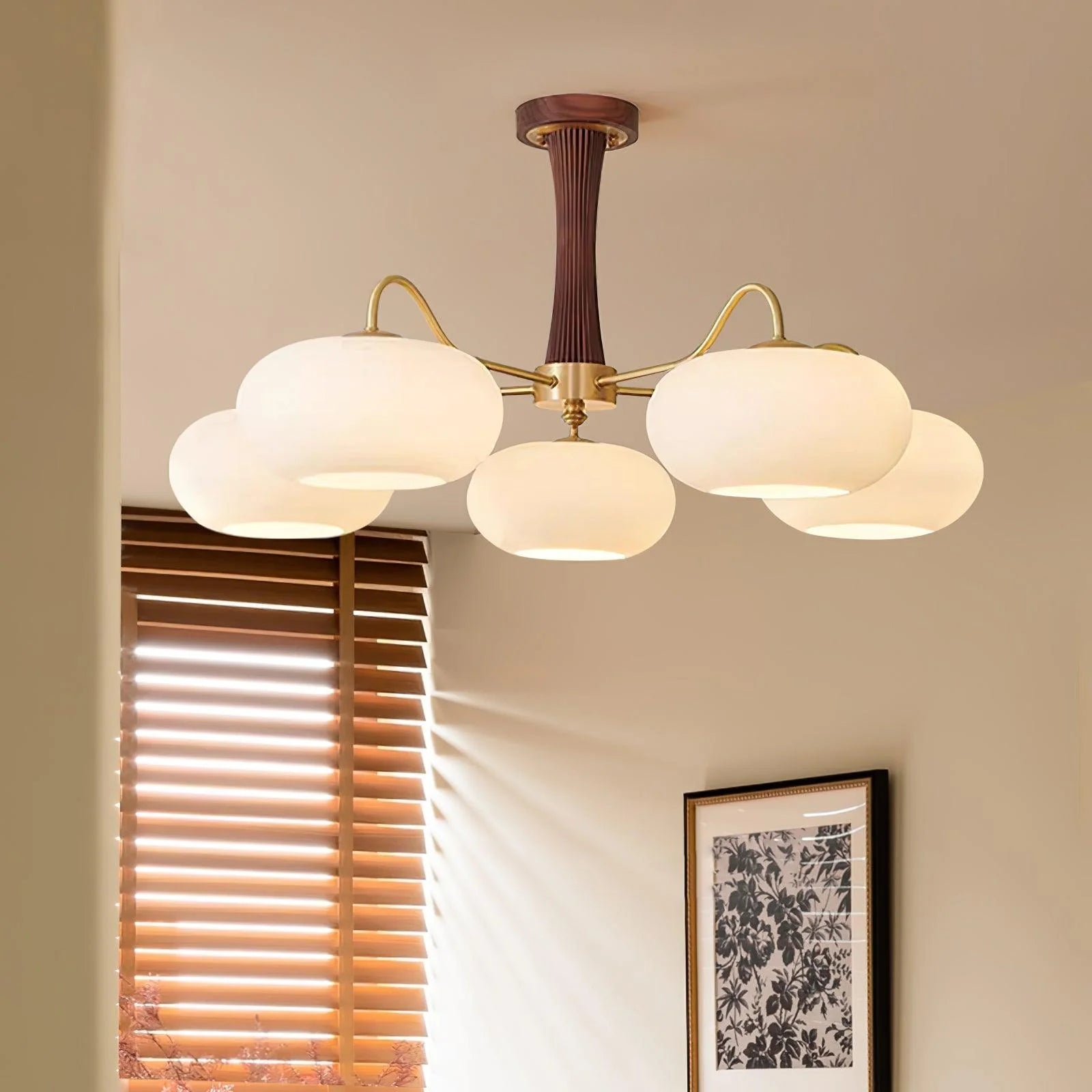 Lampadario cachi dorato