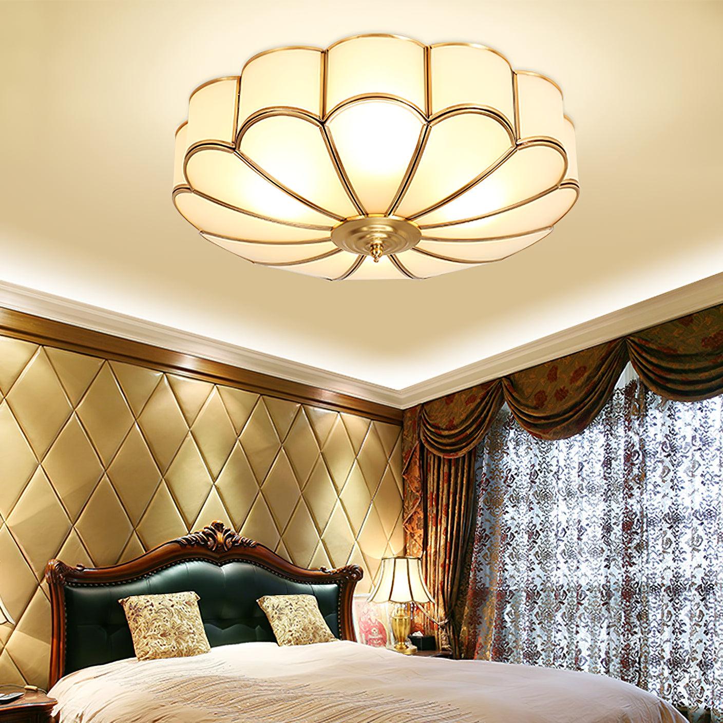 Elegant FloraBeam Glass Ceiling Light