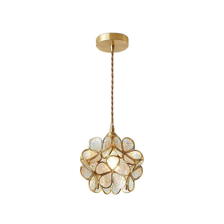 Chic Floral Glass Pendant Light