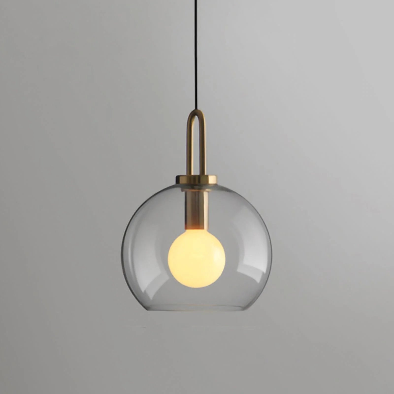 Lampe à Suspension Pendule Vintage en Verre
