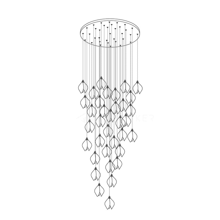 Klassisk Flora-Bud keramisk pendel