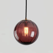 Moderne rund glaskugle pendellampe