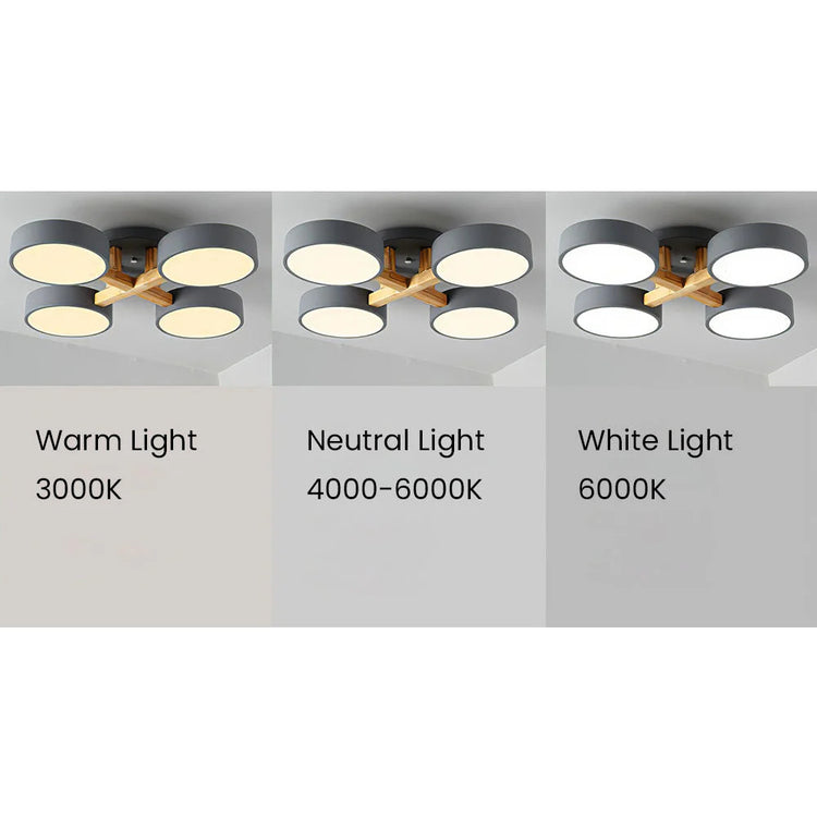 Moderne rund akryl loftslampe