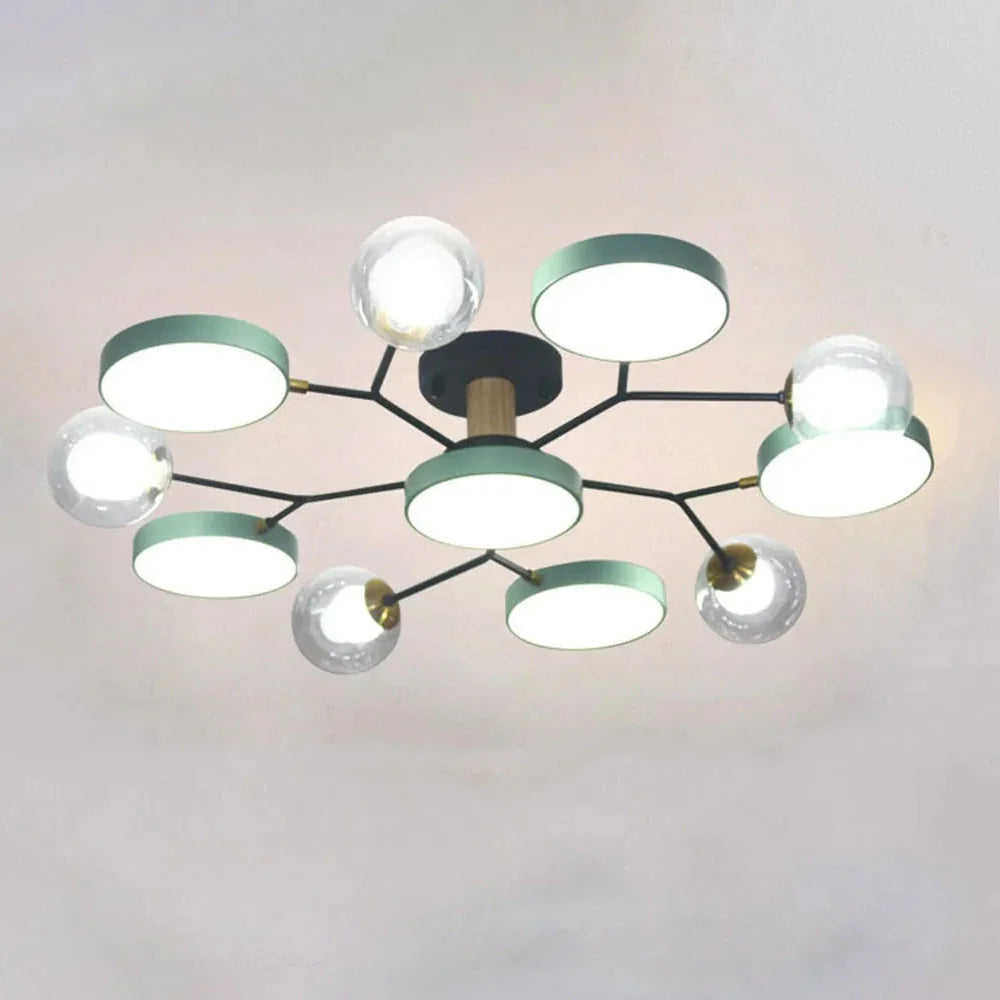 Plafoniera moderna da soggiorno con lampadine multiple