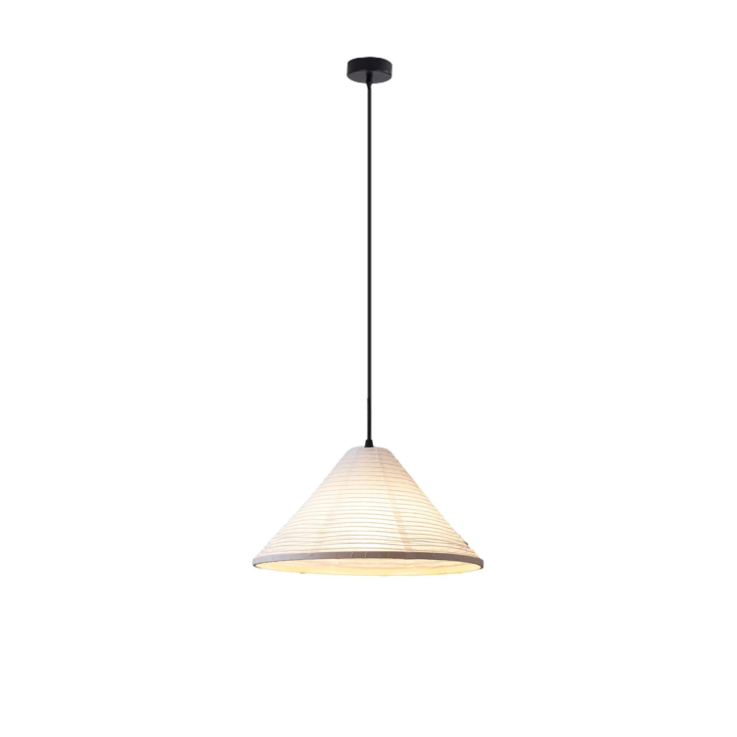 Lampe suspendue en papier prisme Wabi-Sabi