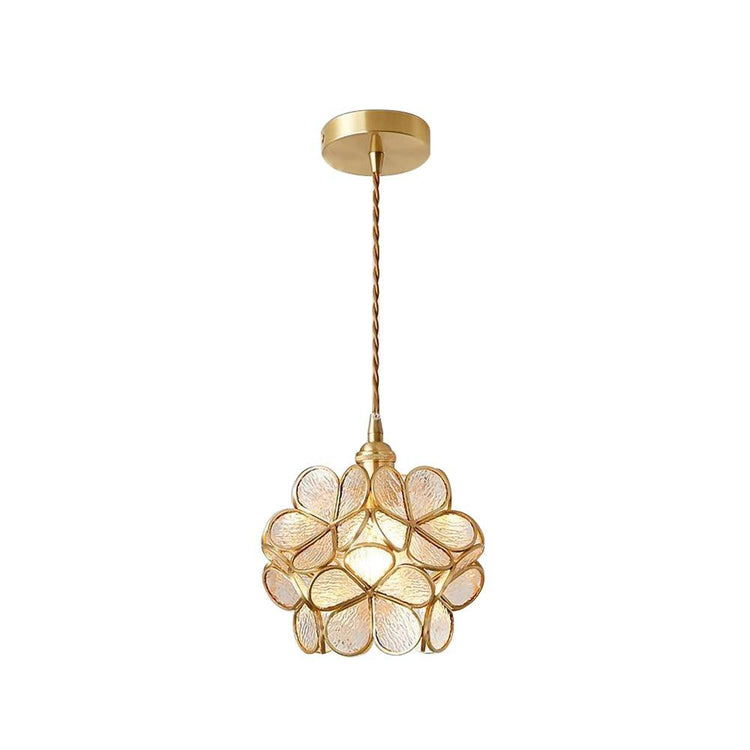 Chic Floral Glass Pendant Light