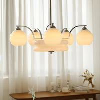 Opalin Art Deco lysekrone