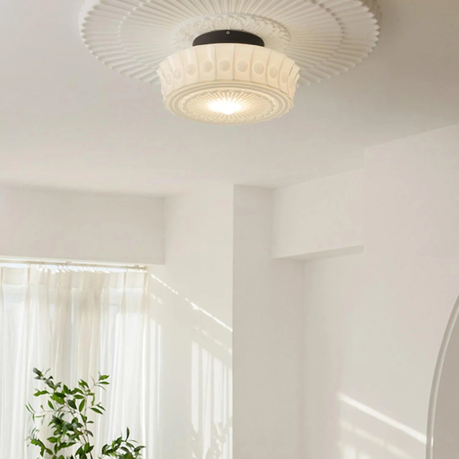 Classic Manor Glass Ceiling Lamp