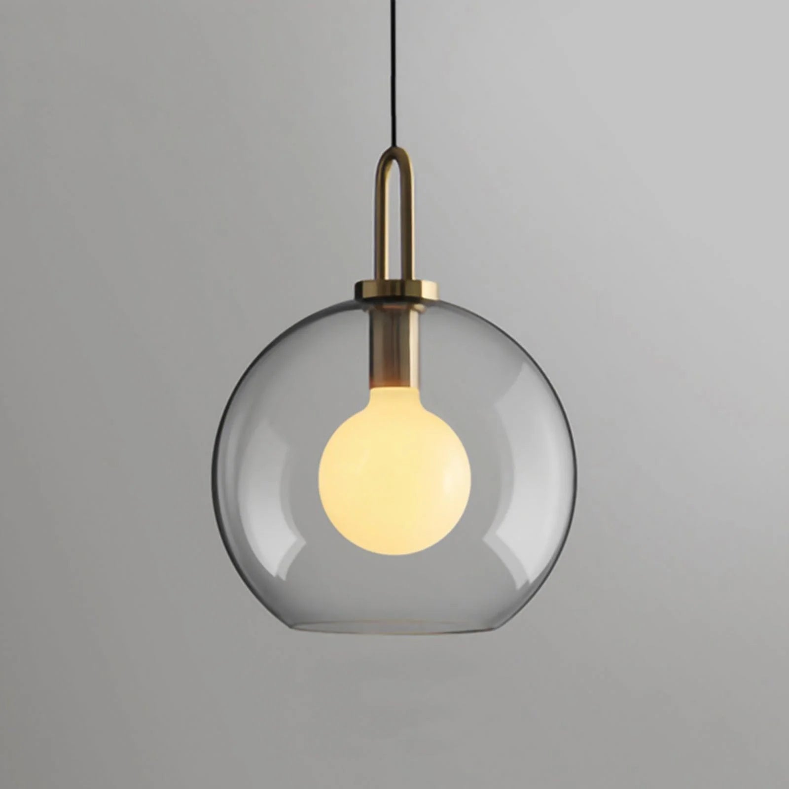 Lampe à Suspension Pendule Vintage en Verre