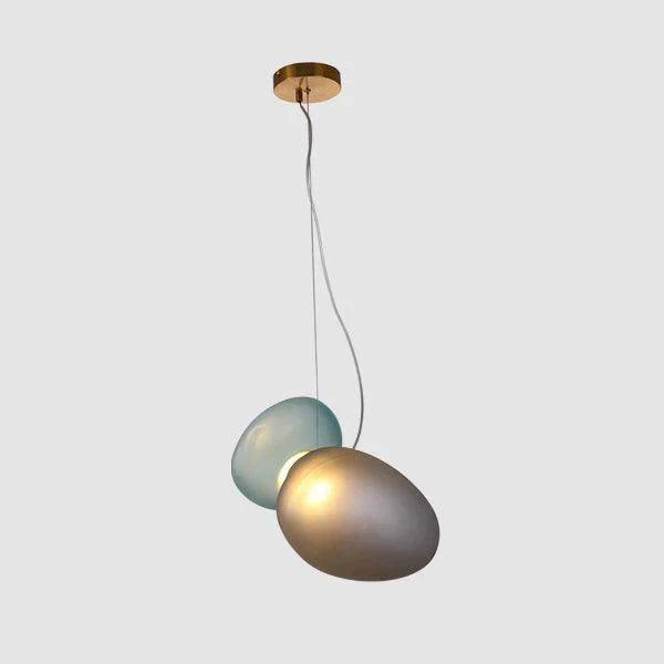 Lampe à suspension ovale en verre élégante