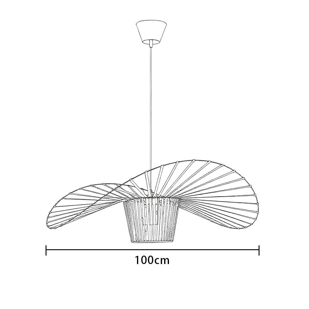 Glarefusion Modern Simple Fabric Hat Shape Pendant Light