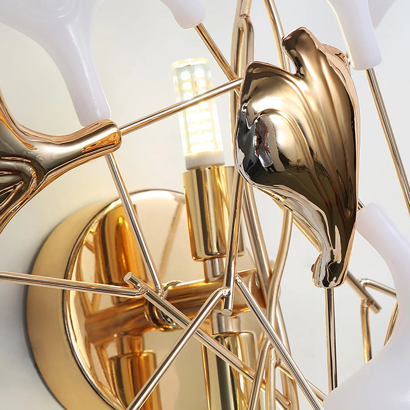 Stylish Leaf Porcelain Wall Light