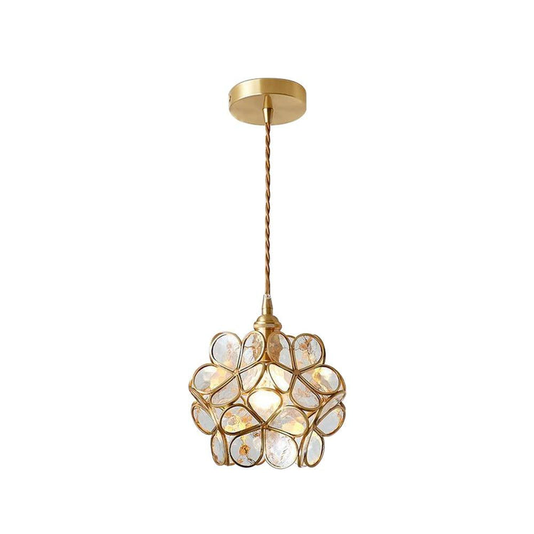 Chic Floral Glass Pendant Light