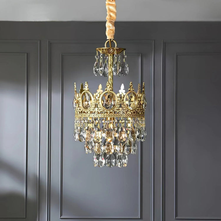 Retro Tiered Circular Crystal Chandelier