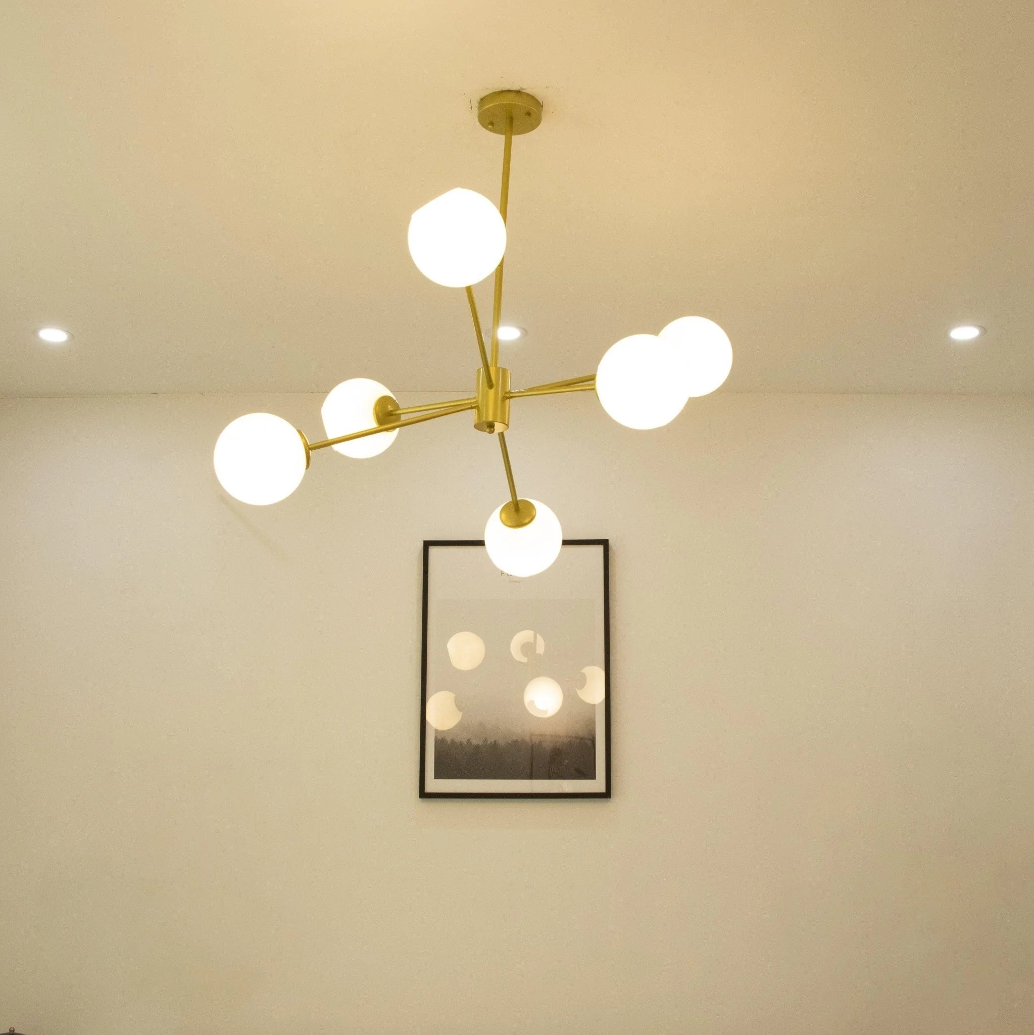 Modern Axis Glass Chandelier