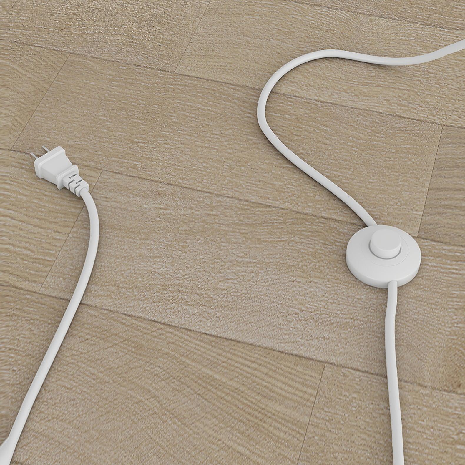 Lampadaire crème minimaliste et créatif avec boutons de fleurs