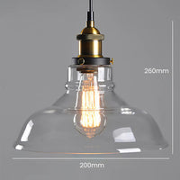 Scandinavian Transparent Glass Pendant Light
