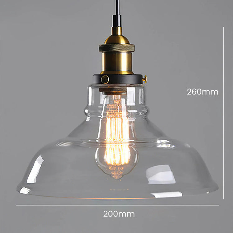Scandinavian Transparent Glass Pendant Light