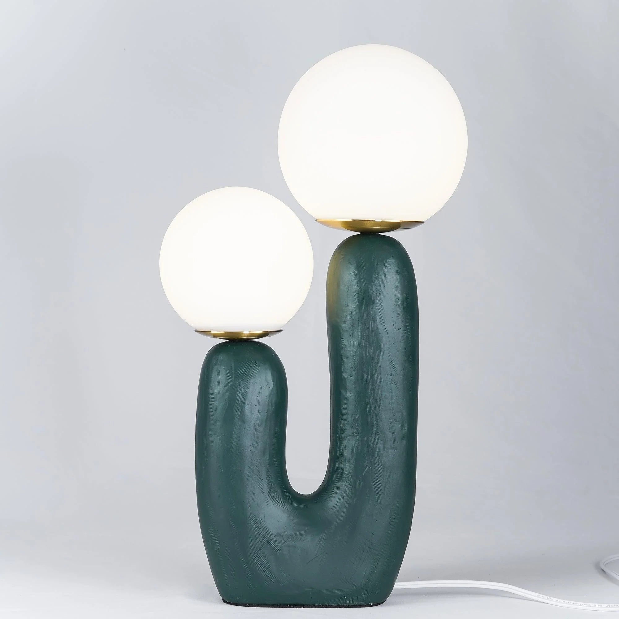 Lampe de table en verre à sphère tendance Cactus