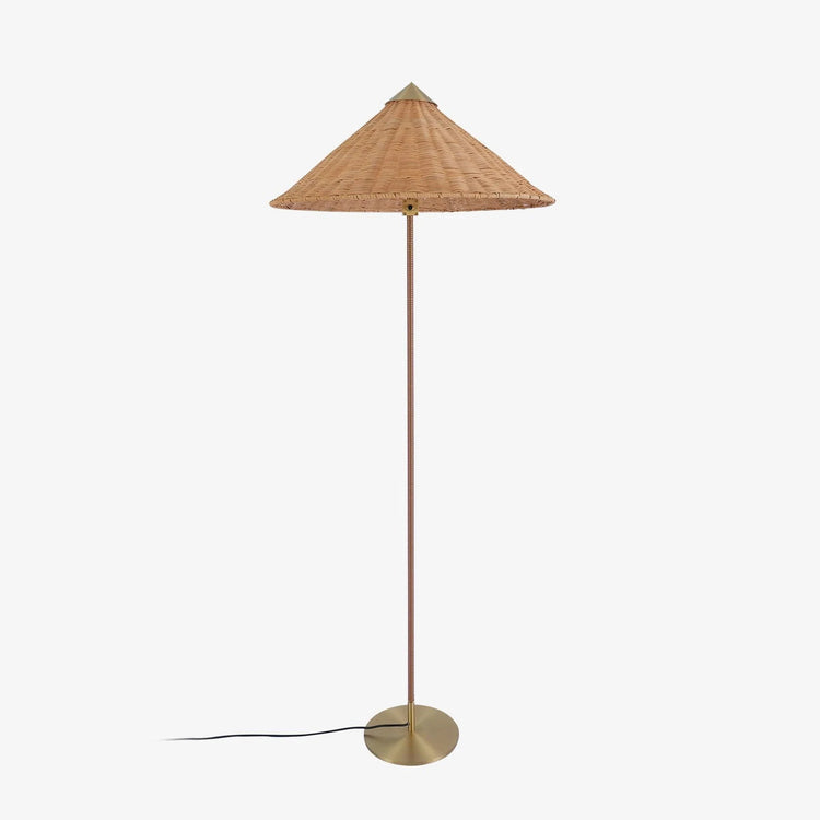 Minimalistisk Cone Bamboo Gulvlampe