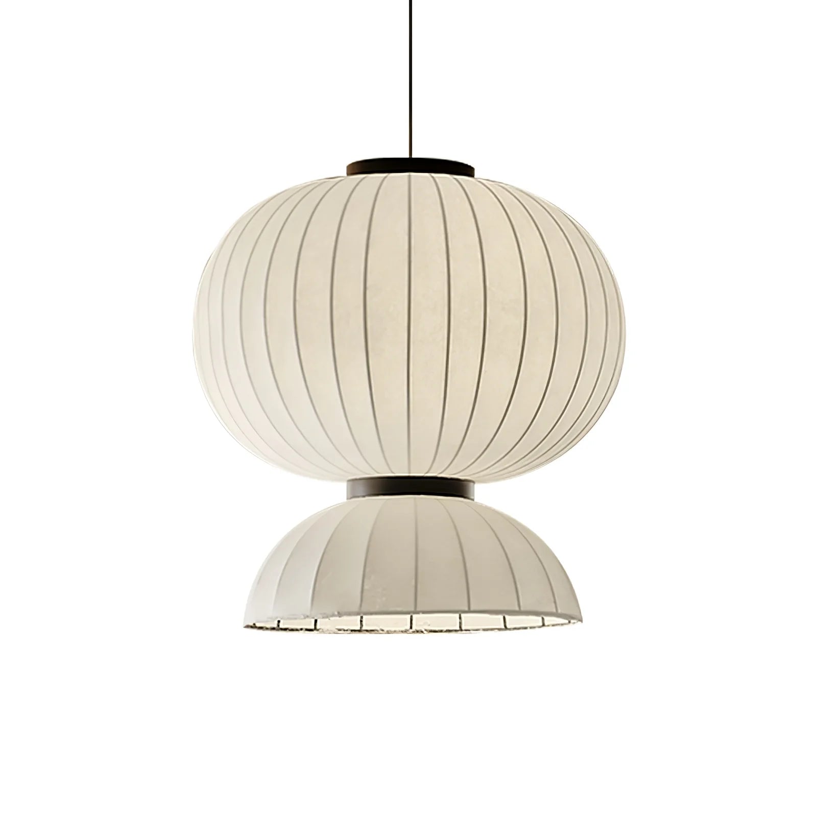 Suspension ronde minimaliste en soie