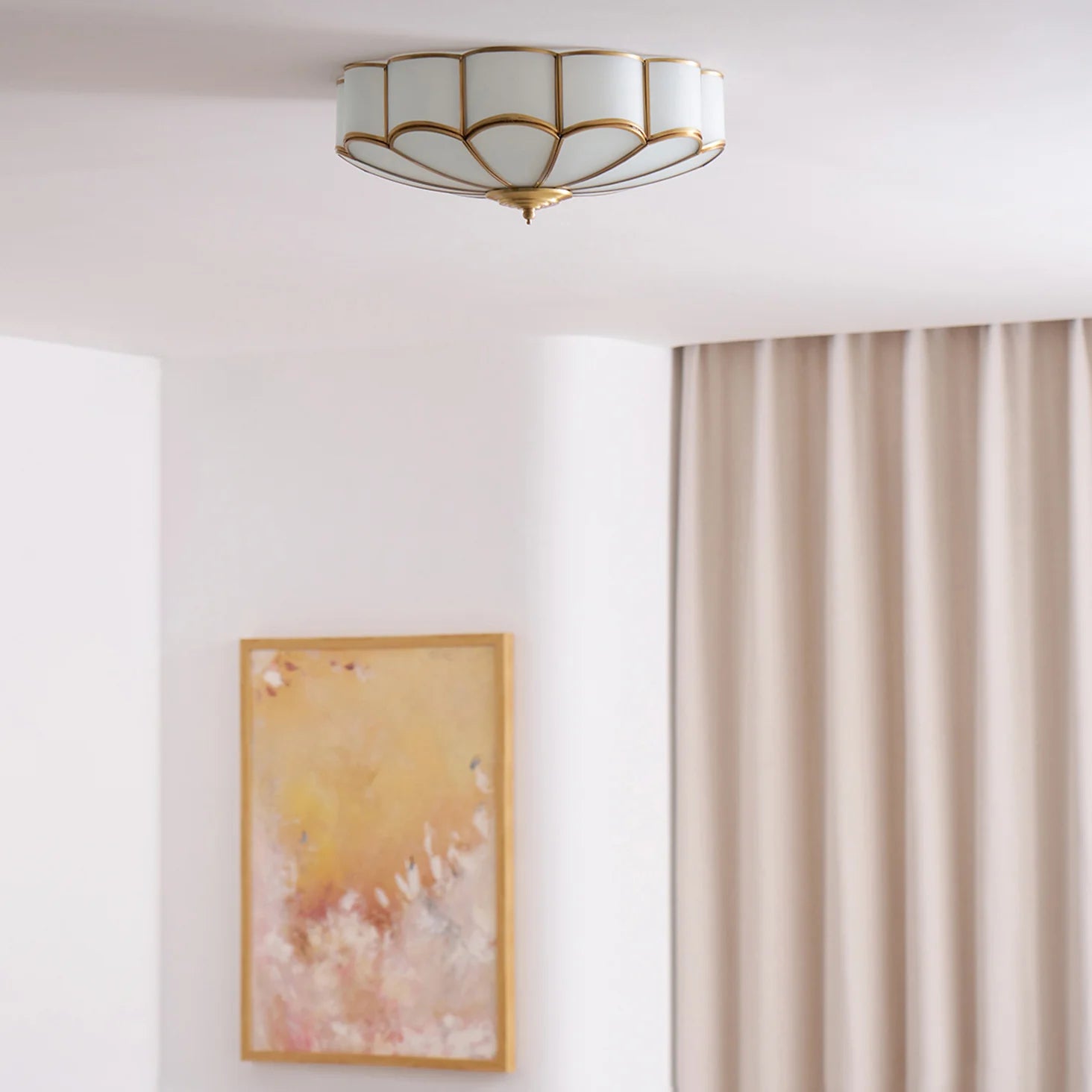 Elegant FloraBeam Glass Ceiling Light