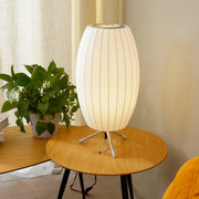 Classical Oval Imitation Silk Table Lamp